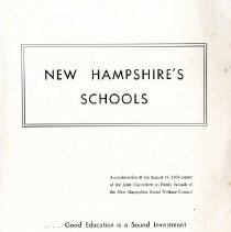 New Hampshire School's... Good Education is a Sound Investment.